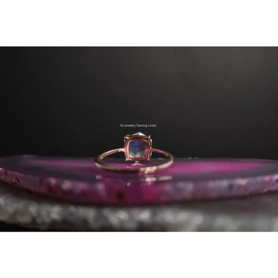 Hexagon Moonstone Ring Rings Handmade Handcrafted