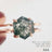 Hexagon Moss Agate Ring Rings Handmade Handcrafted