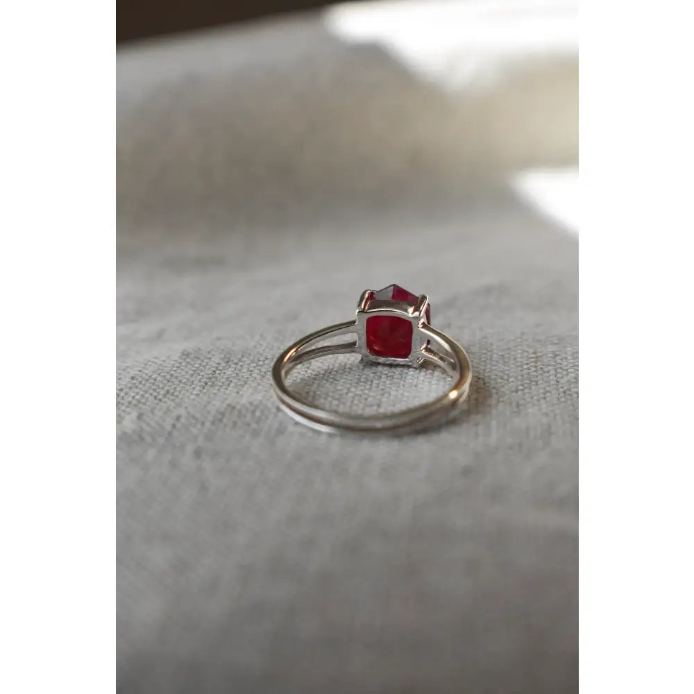 Hexagon Ruby Ring Rings Handmade Handcrafted