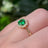 Vintage Hexagon Ring - Emerald