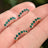 Small Emerald Hoops