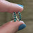 Small Emerald Hoops
