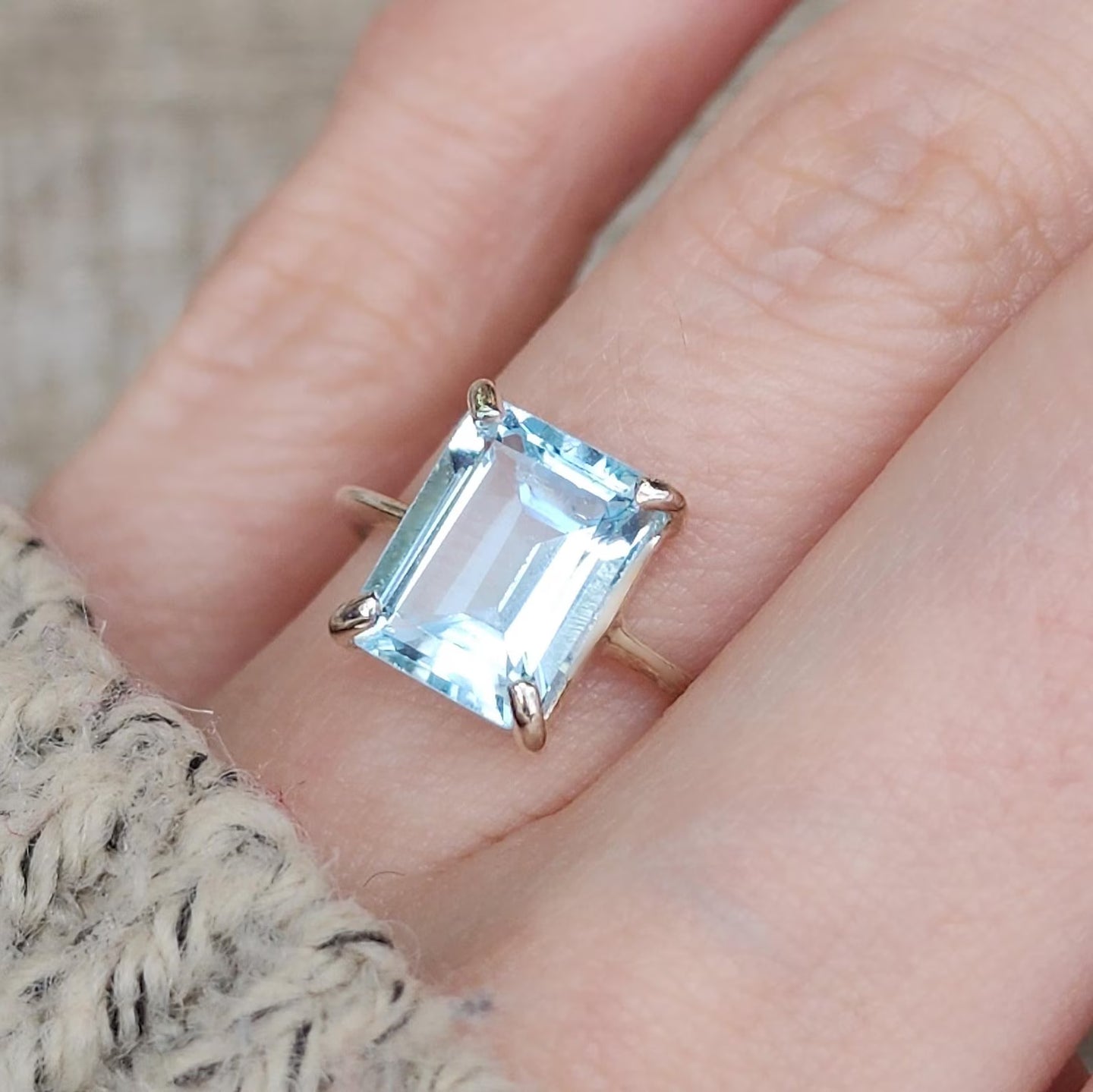 The Audrey- Natural Aquamarine
