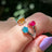 3 Stone Ring - Pansexual Flag