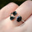 Onyx 3 Stone Ring