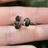 Onyx 3 Stone Ring