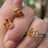 Citrine 3 Stone Cluster Ring