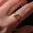 Citrine 3 Stone Cluster Ring