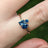 Sapphire 3 Stone Cluster Ring