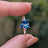 Sapphire 3 Stone Cluster Ring