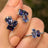 Tanzanite 3 Stone Cluster Ring