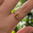 Citrine 3 Stone Cluster Ring