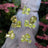 Peridot 3 Stone Cluster Ring