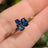 Sapphire 3 Stone Cluster Ring