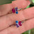 The Tulia - Bisexual 3 Stone Cluster Ring