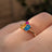 Pansexual 3 Stone Cluster Ring