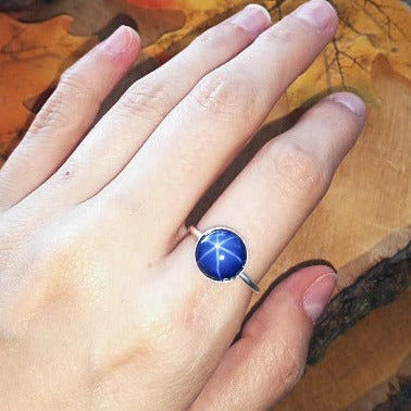 Round Star Sapphire Ring
