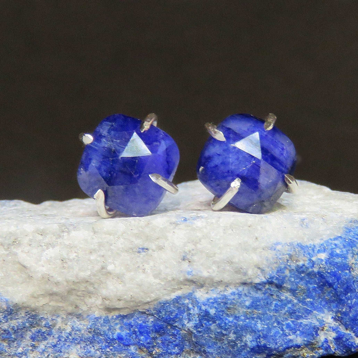 Last Call: The Colette - Natural Sapphire Stud Earrings