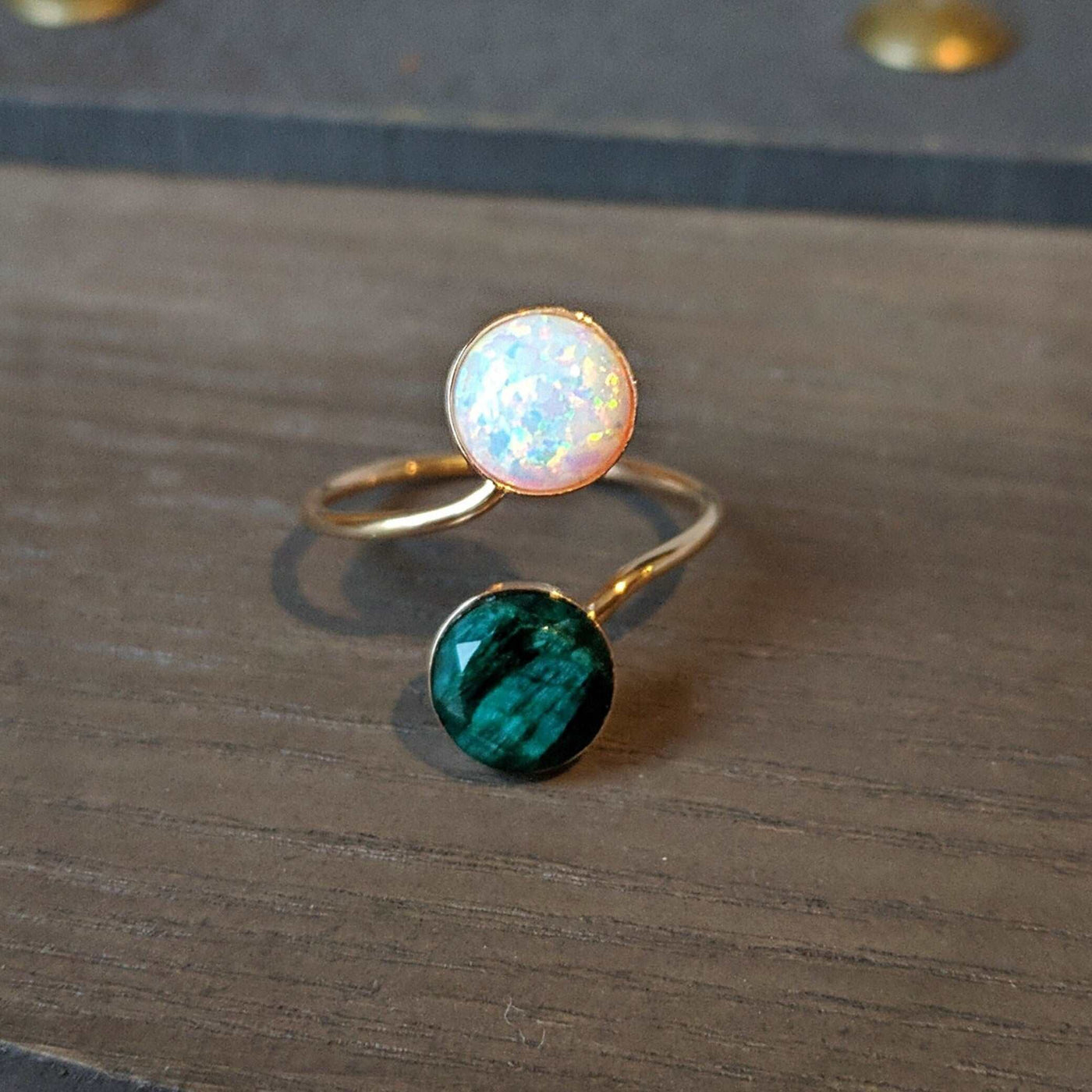 opal and emerald ring