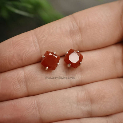 Carnelian Stud Earrings