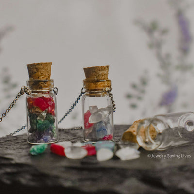 Custom - Birthstone Bottle Necklace