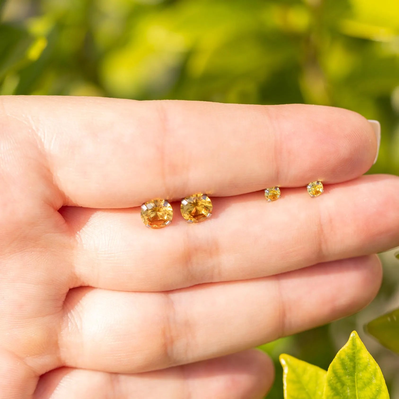 Citrine Stud Earrings