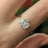 Moissanite 3 Stone Cluster Ring