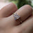 Moissanite 3 Stone Cluster Ring