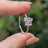Moissanite 3 Stone Cluster Ring