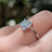 Aquamarine 3 Stone Cluster Ring