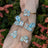 Aquamarine 3 Stone Cluster Ring