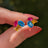 The Elia - Pansexual Flag Small Cluster Studs