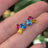 The Elia - Pansexual Flag Small Cluster Studs