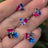 The Tulia - Bisexual Flag Cluster Studs