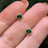 Emerald Bezel Stud Earrings