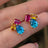 The Tulia - Pansexual Flag Cluster Studs