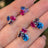 The Tulia - Bisexual Flag Cluster Studs