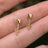 Emerald Bezel Stud Earrings