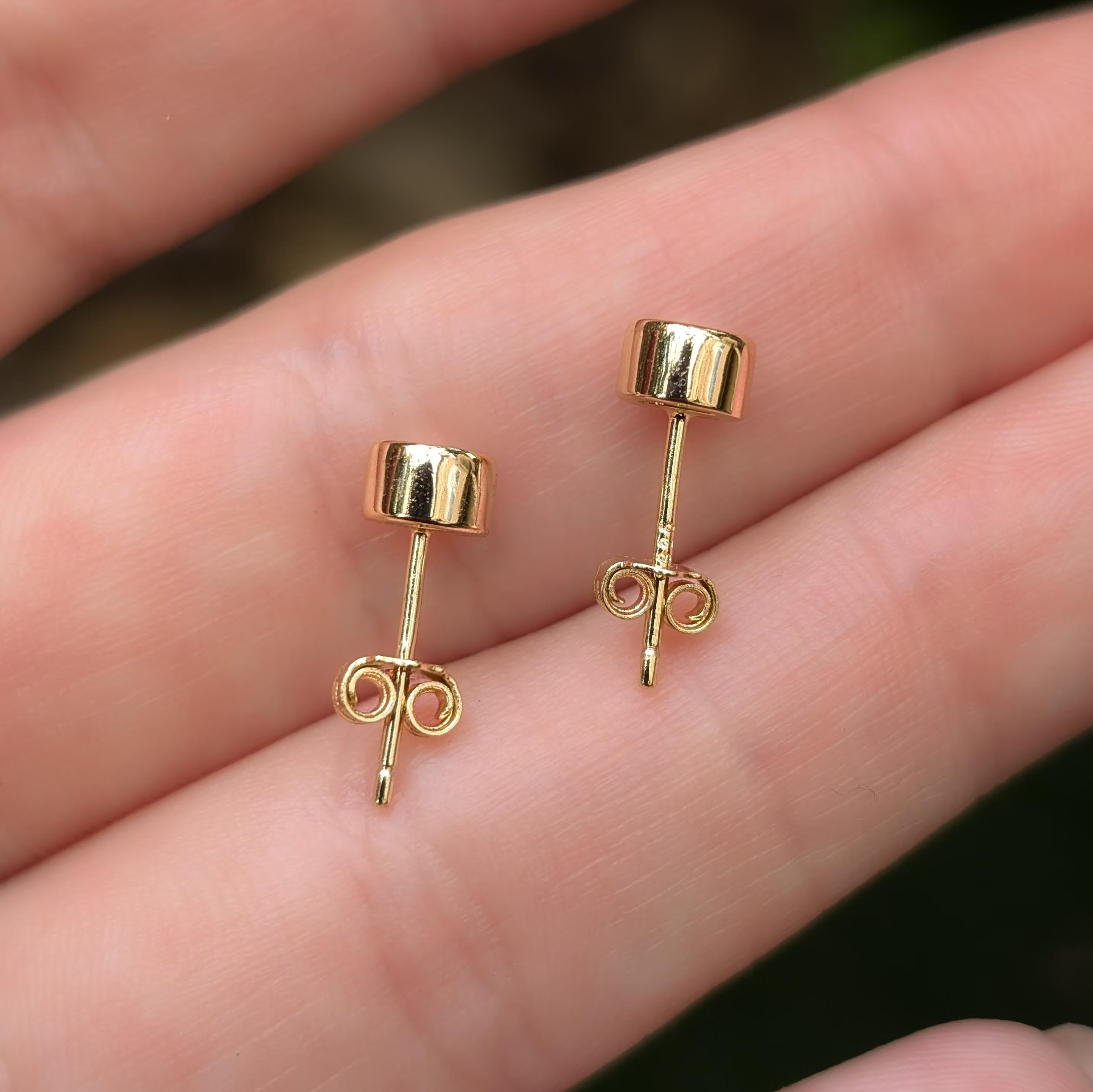 Moissanite Bezel Stud Earrings