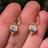 Oval East West Hoop Dangle Earrings