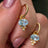 Oval East West Hoop Dangle Earrings