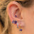 Oval East West Hoop Dangle Earrings