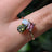 The Tulia - October Birthstone 3 Stone Ring