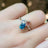 The Tulia - Trans Flag 3 Stone Ring