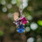 The Tulia - Bisexual Flag 3 stone Necklace
