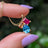 The Tulia - Pansexual Flag 3 stone Necklace