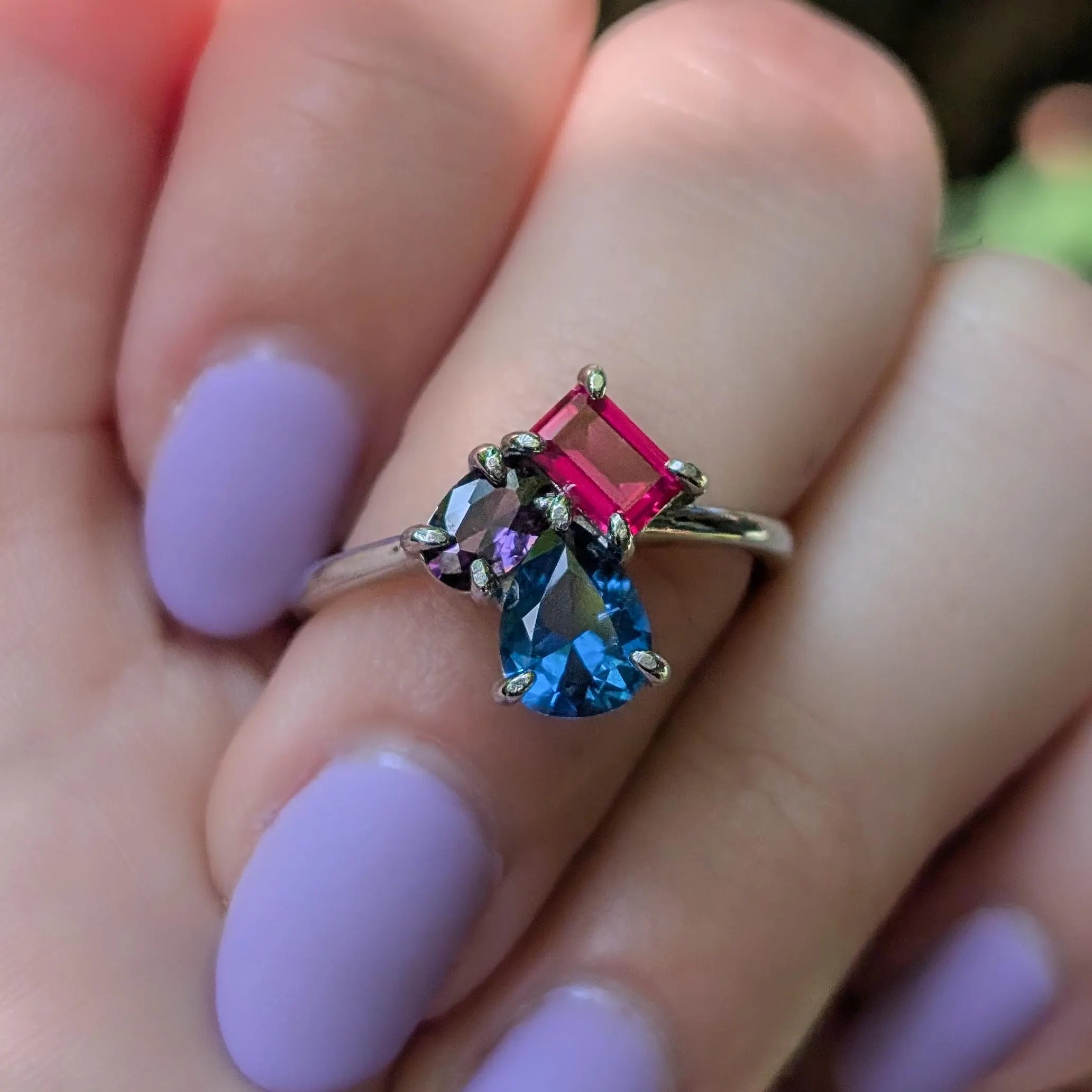 The Tulia - Bisexual 3 Stone Ring