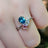 The Tulia - Trans Flag 3 Stone Ring