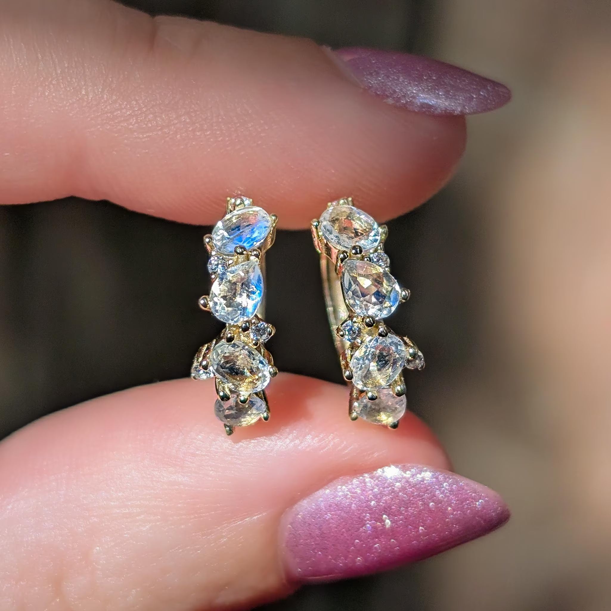 The Legacy Earrings - Moonstone Hoops