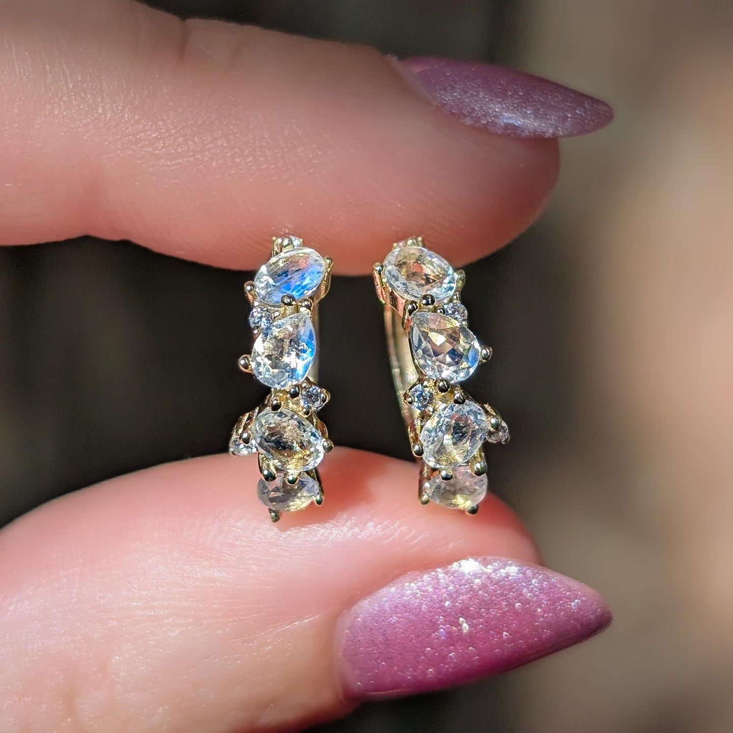 The Legacy Earrings - Moonstone Hoops
